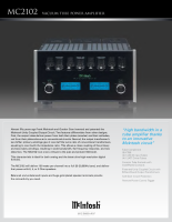 McIntosh MC-2102 - Brochure